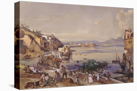 Posilippo Road, Naples, 1856-Giacinto Gigante-Stretched Canvas