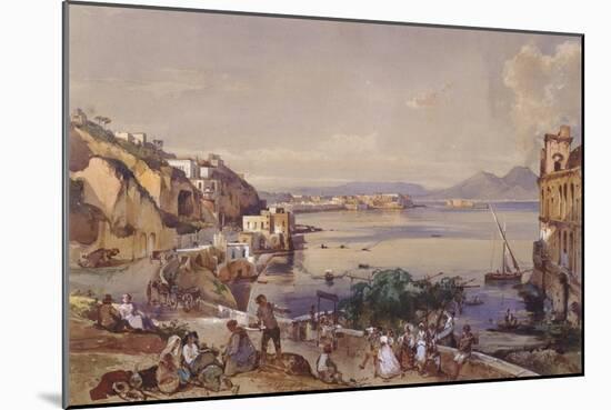 Posilippo Road, Naples, 1856-Giacinto Gigante-Mounted Giclee Print