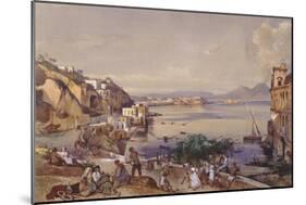 Posilippo Road, Naples, 1856-Giacinto Gigante-Mounted Giclee Print