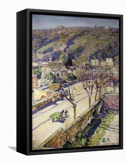 Posillipo, Italy-Childe Hassam-Framed Stretched Canvas