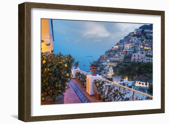 Positano, Amalfi Peninsula, UNESCO World Heritage Site, Campania, Italy, Mediterranean, Europe-Angelo Cavalli-Framed Photographic Print