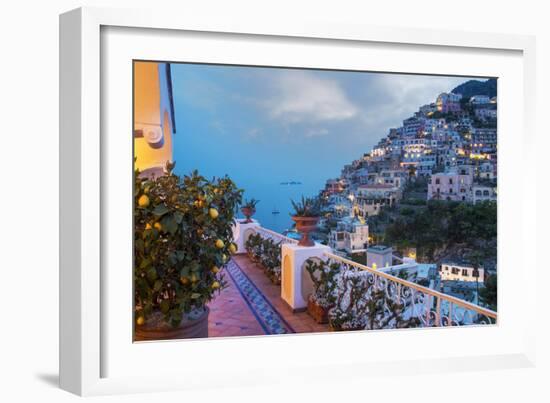 Positano, Amalfi Peninsula, UNESCO World Heritage Site, Campania, Italy, Mediterranean, Europe-Angelo Cavalli-Framed Photographic Print