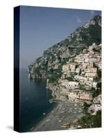 Positano, Costiera Amalfitana (Amalfi Coast), Unesco World Heritage Site, Campania, Italy-John Ross-Stretched Canvas