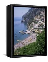 Positano, Costiera Amalfitana, Unesco World Heritage Site, Campania, Italy-Roy Rainford-Framed Stretched Canvas