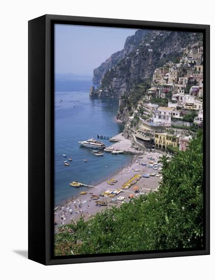 Positano, Costiera Amalfitana, Unesco World Heritage Site, Campania, Italy-Roy Rainford-Framed Stretched Canvas