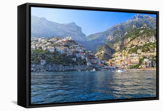 Positano Harbor View, Italy-George Oze-Framed Stretched Canvas