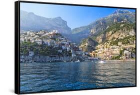 Positano Harbor View, Italy-George Oze-Framed Stretched Canvas