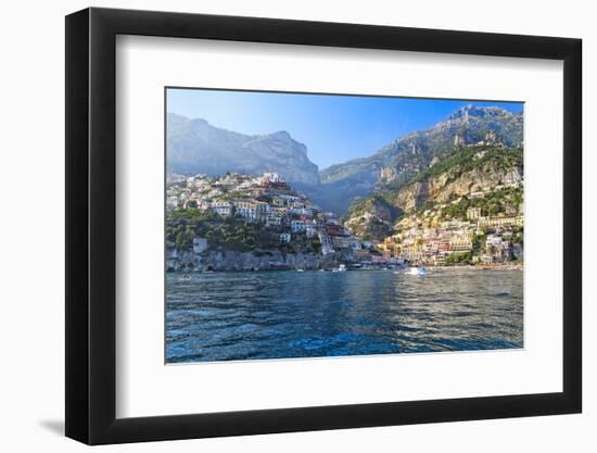 Positano Harbor View, Italy-George Oze-Framed Premium Photographic Print