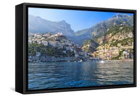 Positano Harbor View, Italy-George Oze-Framed Stretched Canvas