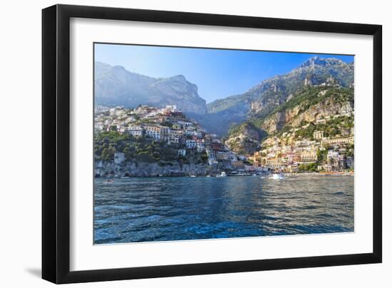 Positano Harbor View, Italy-George Oze-Framed Photographic Print