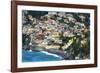 Positano Houses And Beach From Above, Italy-George Oze-Framed Photographic Print