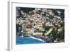 Positano Houses And Beach From Above, Italy-George Oze-Framed Photographic Print