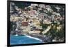 Positano Houses And Beach From Above, Italy-George Oze-Framed Photographic Print