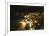 Positano Night Scenic View, Amalfi Coast, Italy-George Oze-Framed Photographic Print