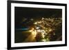 Positano Night Scenic View, Amalfi Coast, Italy-George Oze-Framed Photographic Print