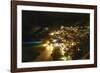 Positano Night Scenic View, Amalfi Coast, Italy-George Oze-Framed Photographic Print