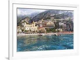 Positano Seaside View, Amalfi Coast, Italy-George Oze-Framed Photographic Print