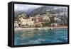 Positano Seaside View, Amalfi Coast, Italy-George Oze-Framed Stretched Canvas