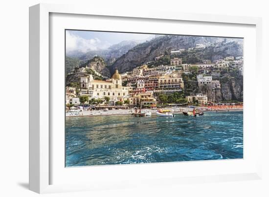 Positano Seaside View, Amalfi Coast, Italy-George Oze-Framed Photographic Print