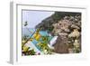 Positano Spring Scenic Vista, Amalfi Coast, Italy-George Oze-Framed Photographic Print