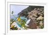 Positano Spring Scenic Vista, Amalfi Coast, Italy-George Oze-Framed Photographic Print