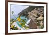 Positano Spring Scenic Vista, Amalfi Coast, Italy-George Oze-Framed Photographic Print