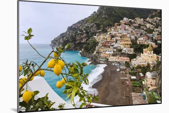 Positano Spring Scenic Vista, Amalfi Coast, Italy-George Oze-Mounted Premium Photographic Print