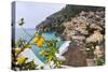 Positano Spring Scenic Vista, Amalfi Coast, Italy-George Oze-Stretched Canvas