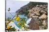 Positano Spring Scenic Vista, Amalfi Coast, Italy-George Oze-Stretched Canvas