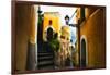 Positano Street Scenic, Campania, Italy-George Oze-Framed Photographic Print