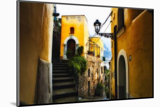 Positano Street Scenic, Campania, Italy-George Oze-Mounted Photographic Print