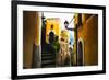 Positano Street Scenic, Campania, Italy-George Oze-Framed Photographic Print