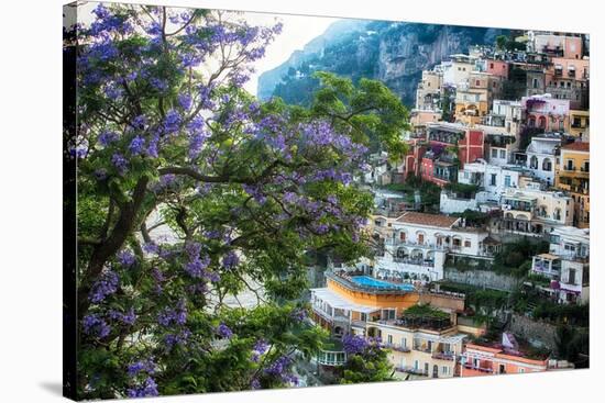 Positano Summer View-George Oze-Stretched Canvas