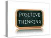 Positive Thinking on Blackboard Banner-marinini-Stretched Canvas