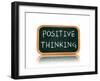 Positive Thinking on Blackboard Banner-marinini-Framed Art Print