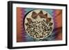 Posole - Pueblo Indian Dried Corn - in a Native American Basket-null-Framed Giclee Print