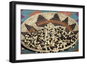 Posole - Pueblo Indian Dried Corn - in a Native American Basket-null-Framed Premium Giclee Print