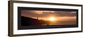 Possibilities - Lighthouse at Sunset-Craig Tuttle-Framed Photo