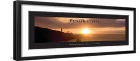 Possibilities - Lighthouse at Sunset-Craig Tuttle-Framed Photo