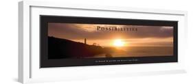 Possibilities - Lighthouse at Sunset-Craig Tuttle-Framed Photo