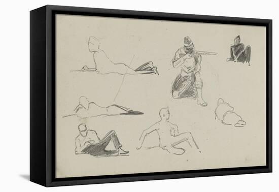 Possible Studies for 'Dawn of Waterloo', 1893-Lady Butler-Framed Stretched Canvas