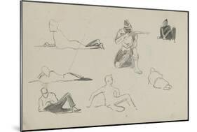 Possible Studies for 'Dawn of Waterloo', 1893-Lady Butler-Mounted Giclee Print