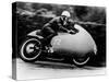 Possibly Bill Lomas, on a Moto Guzzi V8, 1957-null-Stretched Canvas