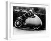 Possibly Bill Lomas, on a Moto Guzzi V8, 1957-null-Framed Photographic Print