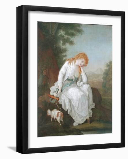 Possibly Maria of Moulines from Sterne's 'Sentimental Journey', 1766-81-Angelica Kauffmann-Framed Giclee Print