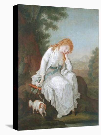 Possibly Maria of Moulines from Sterne's 'Sentimental Journey', 1766-81-Angelica Kauffmann-Stretched Canvas