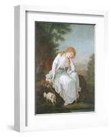 Possibly Maria of Moulines from Sterne's 'Sentimental Journey', 1766-81-Angelica Kauffmann-Framed Giclee Print