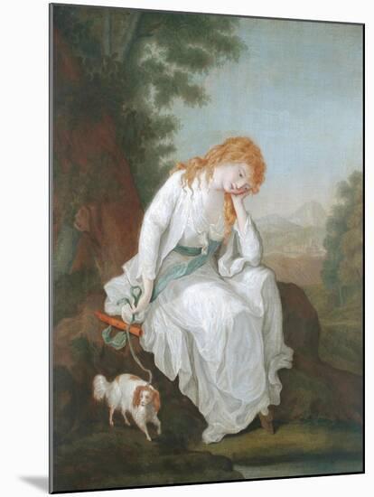 Possibly Maria of Moulines from Sterne's 'Sentimental Journey', 1766-81-Angelica Kauffmann-Mounted Giclee Print