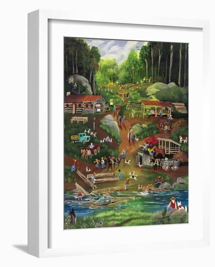 Possom Trot Logging Camp-Carol Salas-Framed Giclee Print