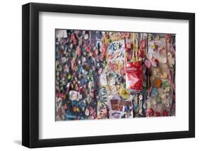 Post Alley Gum Wall near Pike Place in Seattle, Washington State.-Michele Niles-Framed Photographic Print